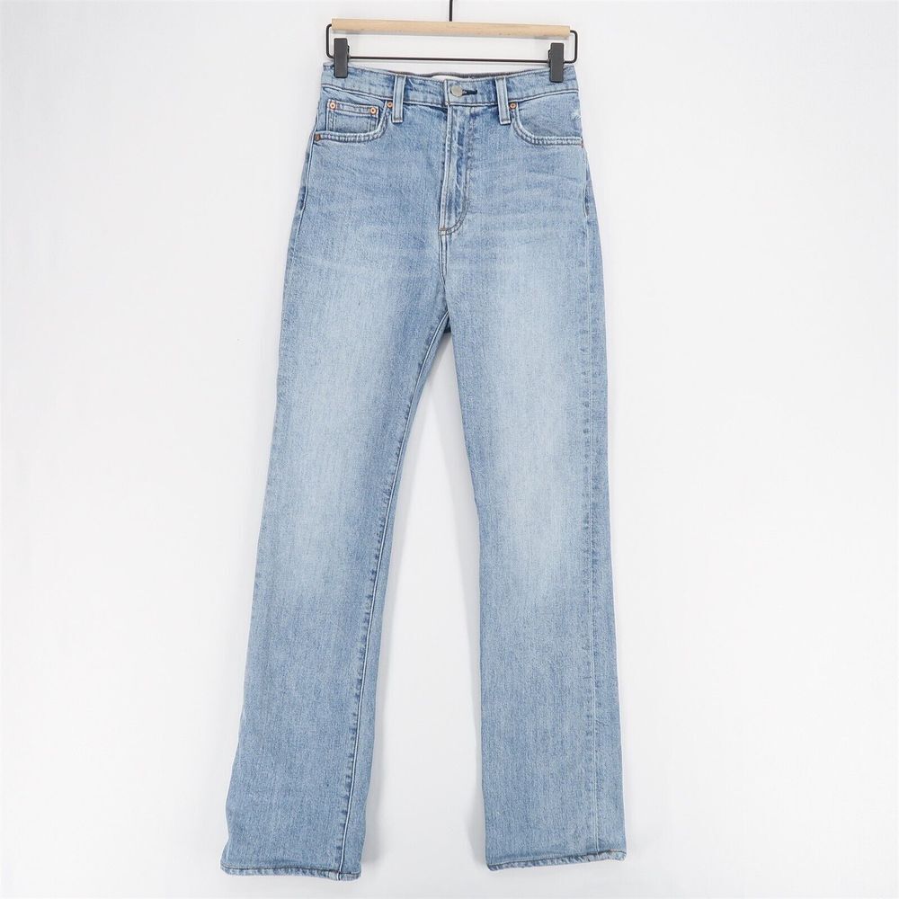 Aritzia Denim Forum Vintage Jane High Rise Boot Jeans Womens 26 Blue Hemmed*